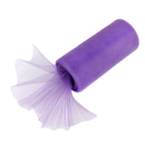 Maxbell 6"x 25yd Tulle Roll Spool Tutu Wedding Bow Fabric Banquet Decor Light Purple