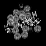 Maxbell 25 Solts Bobbins Spools Box with 25pcs Sewing Machine Bobbins Clear