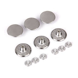 Maxbell Jeans Glossy Buttons Hammer on 20mm Pack of 6 Sets Silver