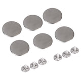 Maxbell Jeans Glossy Buttons Hammer on 20mm Pack of 6 Sets Silver