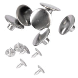 Maxbell Jeans Glossy Buttons Hammer on 20mm Pack of 6 Sets Silver