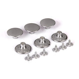 Maxbell Jeans Glossy Buttons Hammer on 20mm Pack of 6 Sets Silver