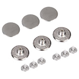 Maxbell Jeans Glossy Buttons Hammer on 20mm Pack of 6 Sets Silver