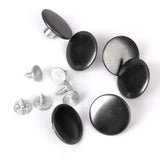 Maxbell Jeans Glossy Buttons Hammer on 20mm Pack of 6 Sets Gun Black