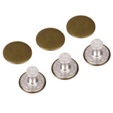 Maxbell Jeans Glossy Buttons Hammer on 20mm Pack of 6 Sets Antique Brass