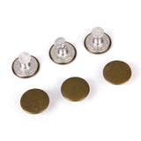 Maxbell Jeans Glossy Buttons Hammer on 20mm Pack of 6 Sets Antique Brass