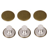 Maxbell Jeans Glossy Buttons Hammer on 20mm Pack of 6 Sets Antique Brass