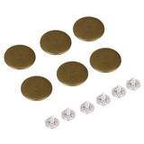 Maxbell Jeans Glossy Buttons Hammer on 20mm Pack of 6 Sets Antique Brass