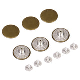 Maxbell Jeans Glossy Buttons Hammer on 20mm Pack of 6 Sets Antique Brass