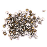 Maxbell Copper Dual Head Jeans Craft Rivets 6 x 7mm Pack of Approx. 50Pcs Silver