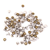 Maxbell Copper Dual Head Jeans Craft Rivets 6 x 7mm Pack of Approx. 50Pcs Silver