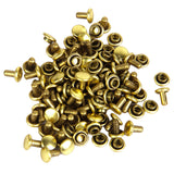 Maxbell Copper Dual Head Jeans Craft Rivets 6 x 7mm Pack of Approx. 50Pcs Gold