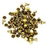 Maxbell Copper Dual Head Jeans Craft Rivets 6 x 7mm Pack of Approx. 50Pcs Gold