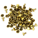 Maxbell Copper Dual Head Jeans Craft Rivets 6 x 7mm Pack of Approx. 50Pcs Gold