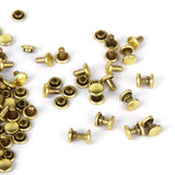 Maxbell Copper Dual Head Jeans Craft Rivets 6 x 7mm Pack of Approx. 50Pcs Gold