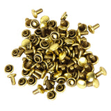 Maxbell Copper Dual Head Jeans Craft Rivets 6 x 7mm Pack of Approx. 50Pcs Gold