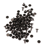 Maxbell Copper Dual Head Jeans Craft Rivets 6 x 7mm Pack of Approx. 50Pcs Gun Black