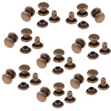 Maxbell Copper Dual Head Craft Rivets 6 x 7mm Pack of Approx. 50Pcs Antique Brass