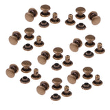 Maxbell Copper Dual Head Craft Rivets 6 x 7mm Pack of Approx. 50Pcs Antique Brass