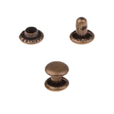 Maxbell Copper Dual Head Craft Rivets 6 x 7mm Pack of Approx. 50Pcs Antique Brass