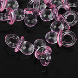 Maxbell 50xCute Mini Pacifier Charms Baby Shower Party Favor Nappy Cake Decor Pink