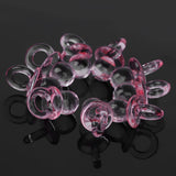 Maxbell 50xCute Mini Pacifier Charms Baby Shower Party Favor Nappy Cake Decor Pink