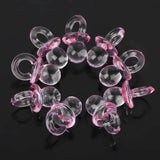 Maxbell 50xCute Mini Pacifier Charms Baby Shower Party Favor Nappy Cake Decor Pink