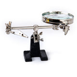 Maxbell Helping 3rd Hand Tool Jewelry Repair Soldering Iron Stand with Clamp Magnifying Glass