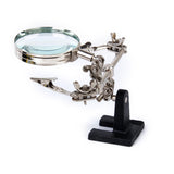 Maxbell Helping 3rd Hand Tool Jewelry Repair Soldering Iron Stand with Clamp Magnifying Glass