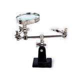 Maxbell Helping 3rd Hand Tool Jewelry Repair Soldering Iron Stand with Clamp Magnifying Glass