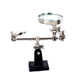 Maxbell Helping 3rd Hand Tool Jewelry Repair Soldering Iron Stand with Clamp Magnifying Glass