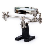 Maxbell Helping 3rd Hand Tool Jewelry Repair Soldering Iron Stand with Clamp Magnifying Glass