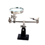 Maxbell Helping 3rd Hand Tool Jewelry Repair Soldering Iron Stand with Clamp Magnifying Glass