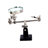 Maxbell Helping 3rd Hand Tool Jewelry Repair Soldering Iron Stand with Clamp Magnifying Glass