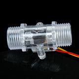 Maxbell Transparent Water Flow Sensor Flowmeter Hall Flow Sensor Water control 1-30L/min