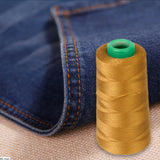 Maxbell Spool of Polyester Jeans Sewing Thread for Sewing Machine 20S/2 Gold