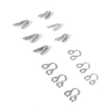 Maxbell Bra Hooks and Eyes Clothing Sewing 8mm 10mm Pack of 36 Sets Silver