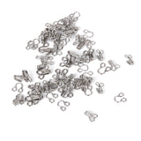 Maxbell Bra Hooks and Eyes Clothing Sewing 8mm 10mm Pack of 36 Sets Silver