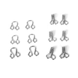 Maxbell Bra Hooks and Eyes Clothing Sewing 8mm 10mm Pack of 36 Sets Silver