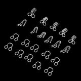 Maxbell Bra Hooks and Eyes Clothing Sewing 8mm 10mm Pack of 36 Sets Silver