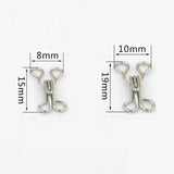 Maxbell Bra Hooks and Eyes Clothing Sewing 8mm 10mm Pack of 36 Sets Silver