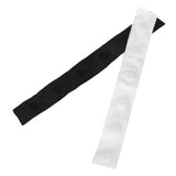 Maxbell 2x Snap Popper Tape Fasten Ribbon 6-Button 25mm Spacing White and Black