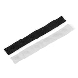 Maxbell 2x Snap Popper Tape Fasten Ribbon 6-Button 25mm Spacing White and Black