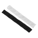 Maxbell 2x Snap Popper Tape Fasten Ribbon 6-Button 25mm Spacing White and Black