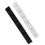 Maxbell 2x Snap Popper Tape Fasten Ribbon 6-Button 25mm Spacing White and Black