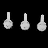 Maxbell Plastic Hard Wall Picture Frame Hooks Hangers 3-Pin Pack of 20 Small White