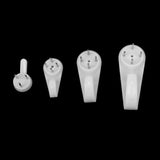 Maxbell Plastic Hard Wall Picture Frame Hooks Hangers 3-Pin Pack of 20 Small White