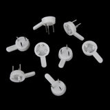 Maxbell Plastic Hard Wall Picture Frame Hooks Hangers 3-Pin Pack of 20 Small White