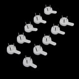 Maxbell Plastic Hard Wall Picture Frame Hooks Hangers 3-Pin Pack of 20 Small White