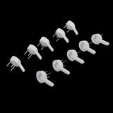 Maxbell Plastic Hard Wall Picture Frame Hooks Hangers 3-Pin Pack of 20 Small White